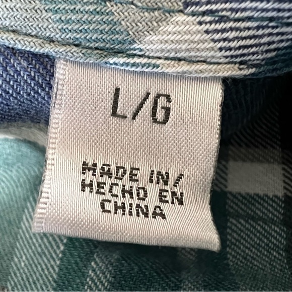 WEATHERPROOF Vintage Long Sleeve Button Down Plaid Flannel Men's Shirt Size L - Picture 14 of 16